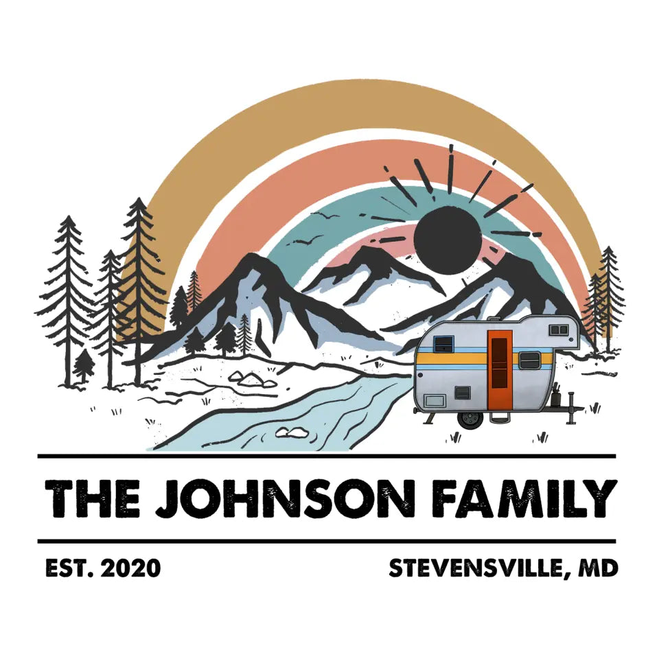 Custom Family Adventure - Personalized Decal, Gift For Camping Lover