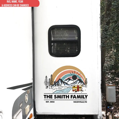Custom Family Adventure - Personalized Decal, Gift For Camping Lover
