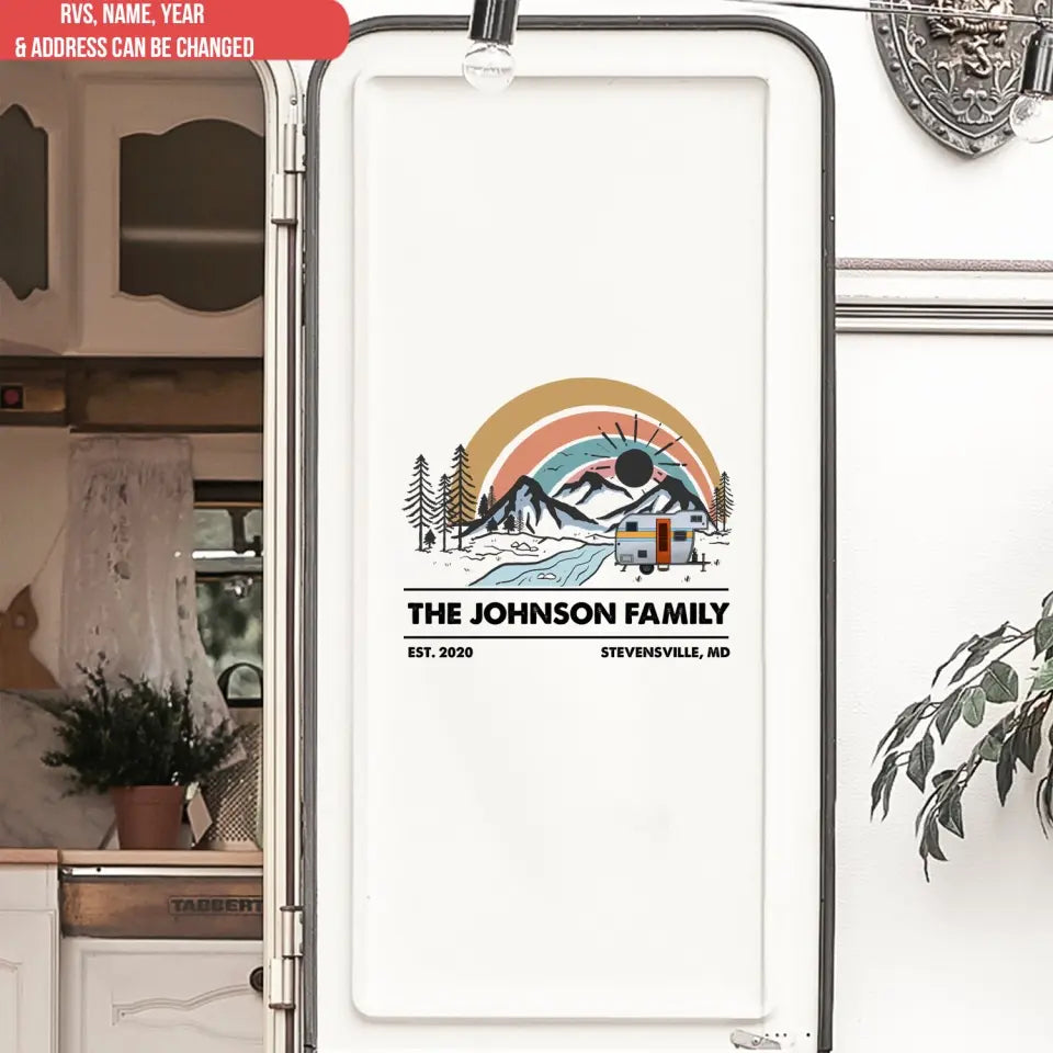 Custom Family Adventure - Personalized Decal, Gift For Camping Lover