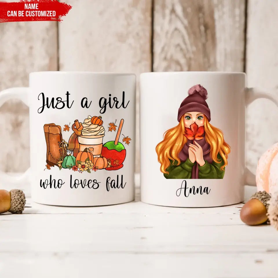 Just A Girl Who Loves Fall - Personalized Mug