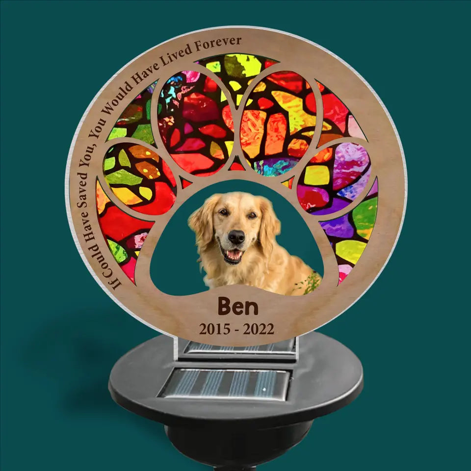 If Could Have Saved You, You Would Have Lived Forever - Personalized Solar Light