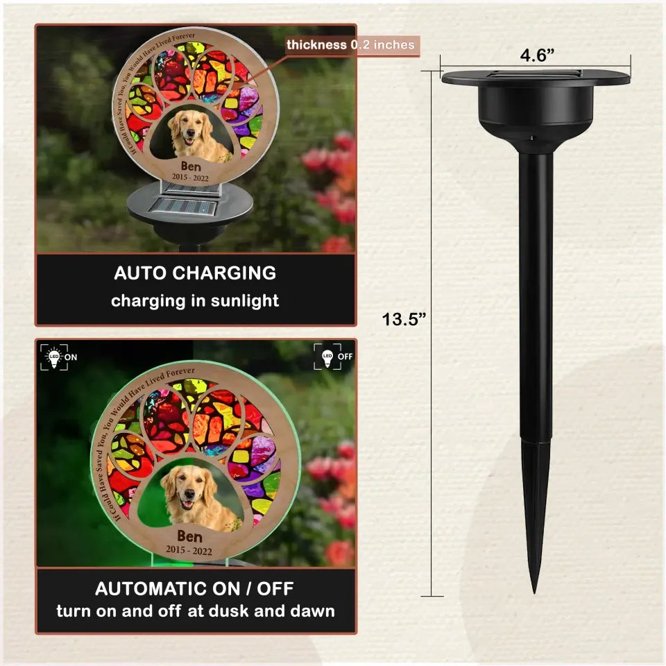 If Could Have Saved You, You Would Have Lived Forever - Personalized Solar Light