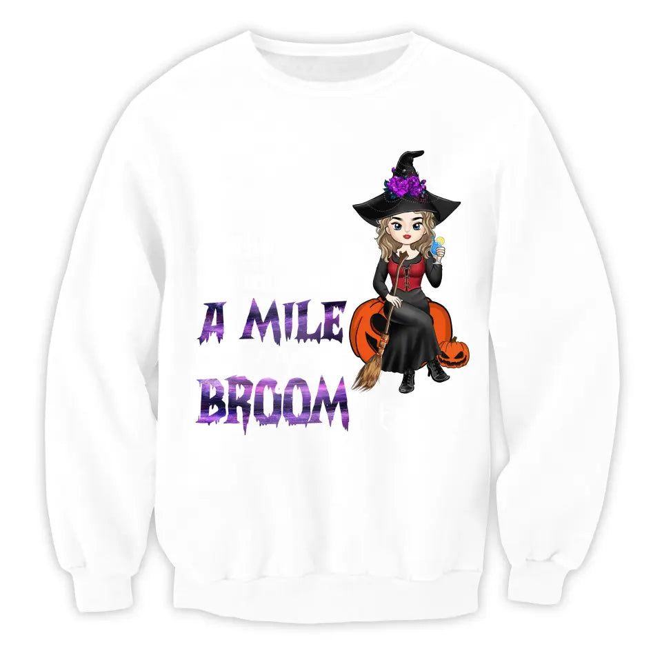 Don't Judge Me Until You've Flown A Mile On My Broom - Personalized T-Shirt, Halloween Gift
