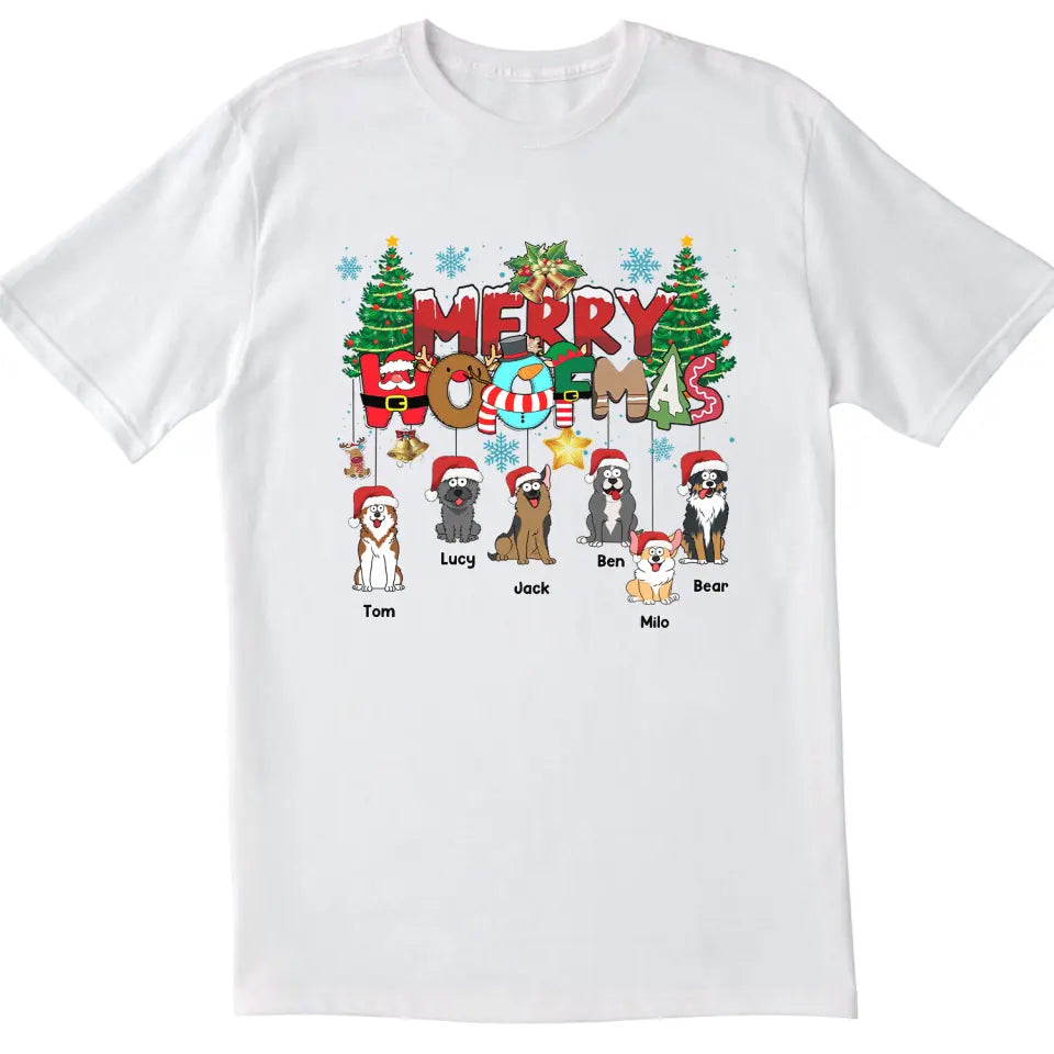 Merry Woofmas - Personalized T-Shirt, Gift For Christmas