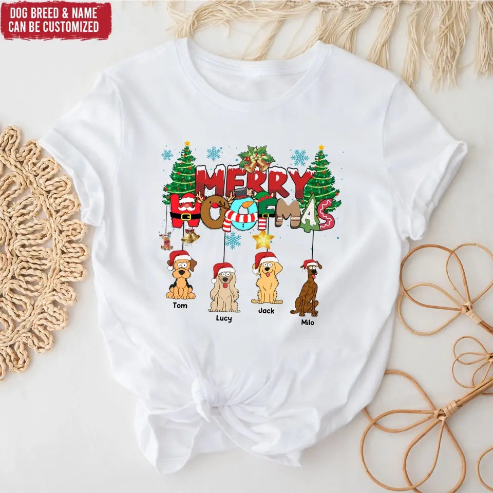 Merry Woofmas - Personalized T-Shirt, Gift For Christmas