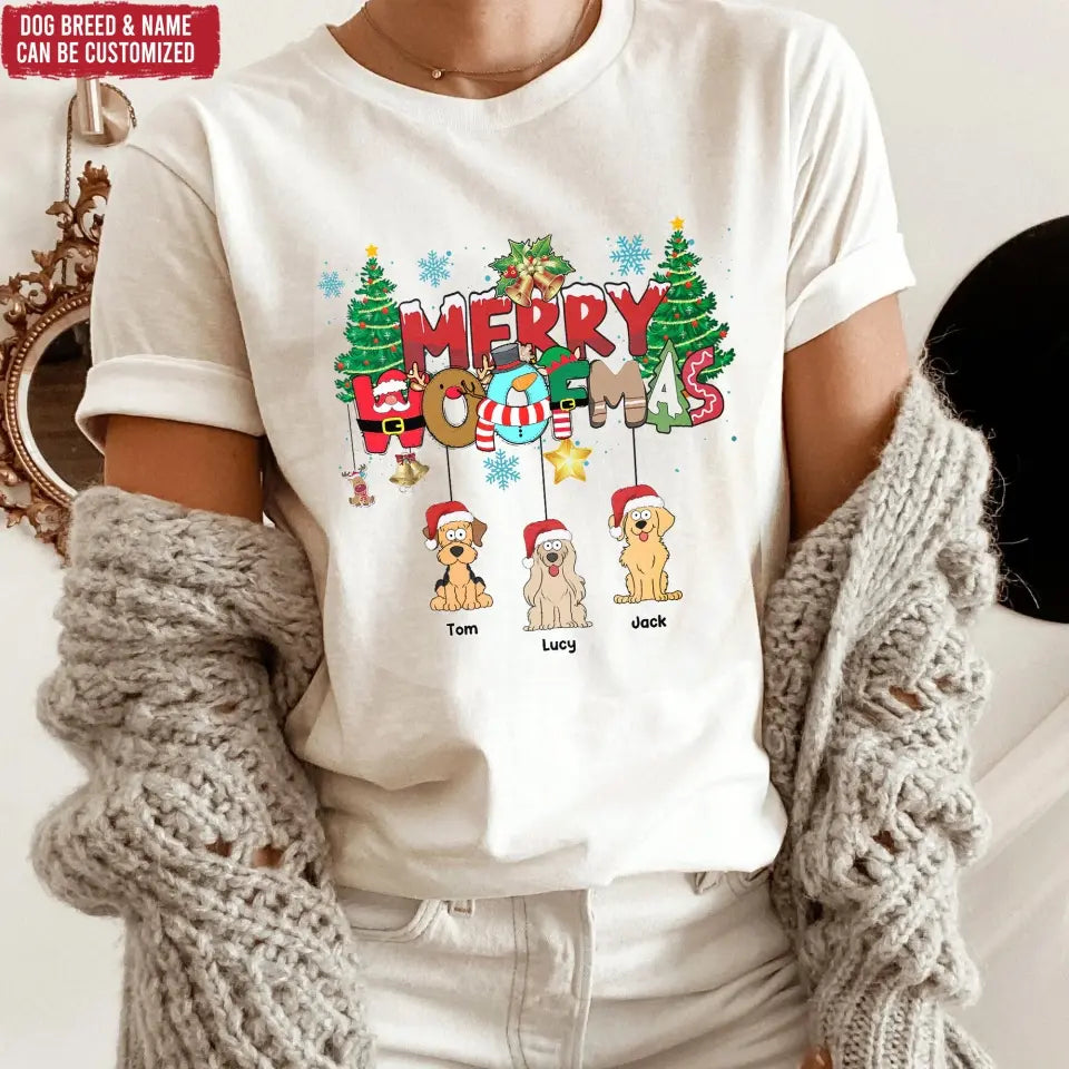 Merry Woofmas - Personalized T-Shirt, Gift For Christmas