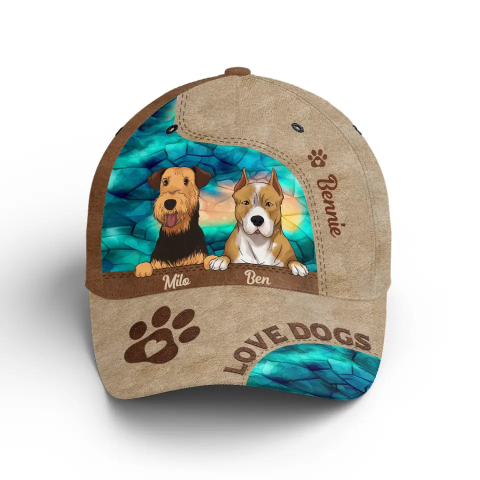 Love Dog - Personalized Classic Cap, Gift For Dog Lover