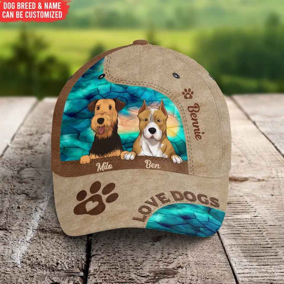 Love Dog - Personalized Classic Cap, Gift For Dog Lover