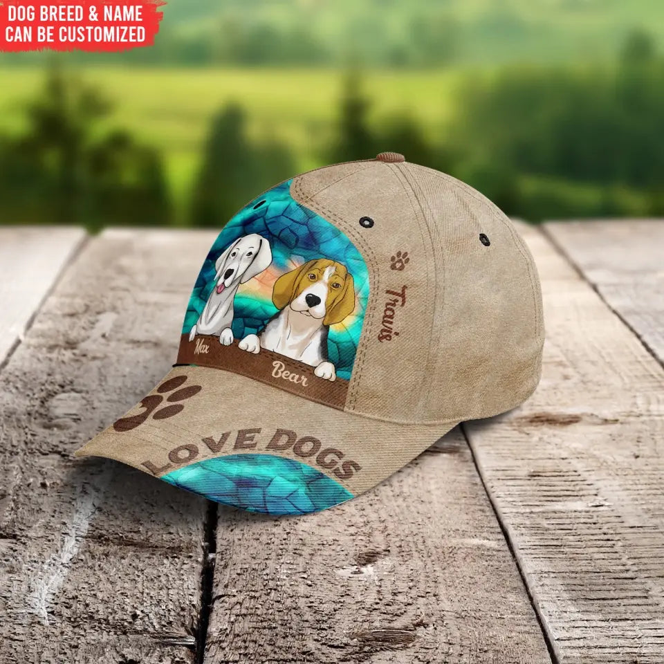 Love Dog - Personalized Classic Cap, Gift For Dog Lover