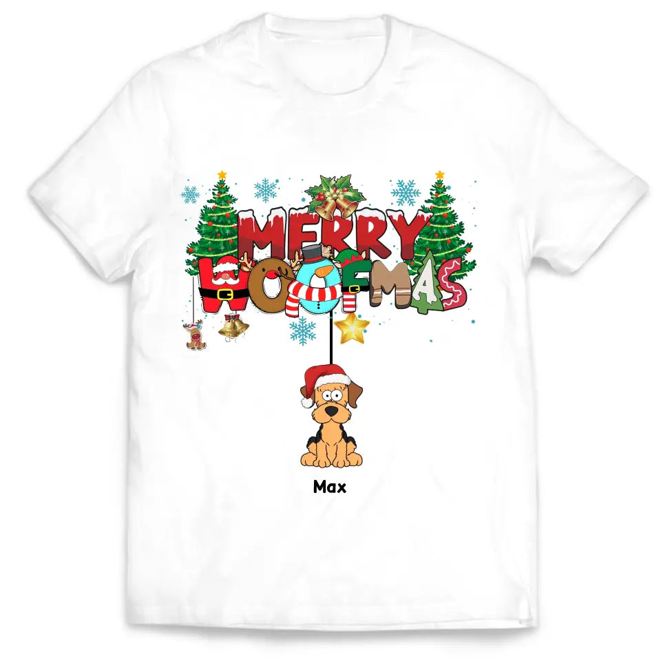 Merry Woofmas - Personalized T-Shirt, Gift For Christmas