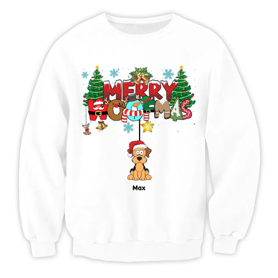 Merry Woofmas - Personalized T-Shirt, Gift For Christmas