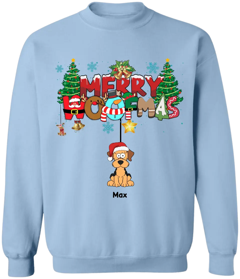 Merry Woofmas - Personalized T-Shirt, Gift For Christmas
