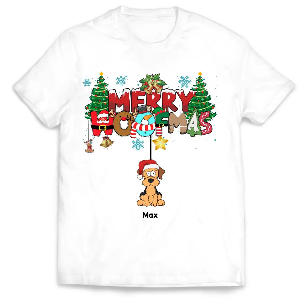 Merry Woofmas - Personalized T-Shirt, Gift For Christmas