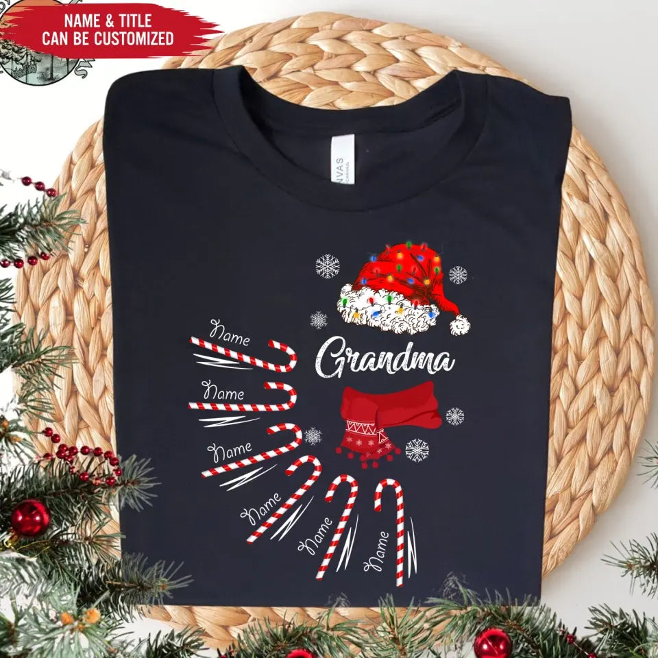 Snowman Candy Christmas - Personalized T-Shirt