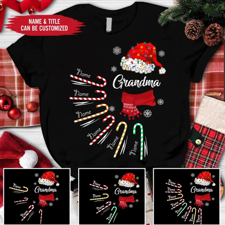 Snowman Candy Christmas - Personalized T-Shirt
