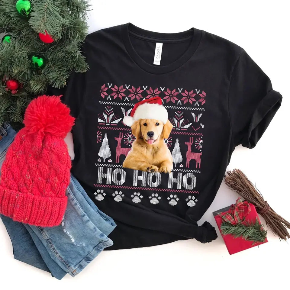 Hohoho Dog Christmas - Personalized T-Shirt, Gift For Christmas