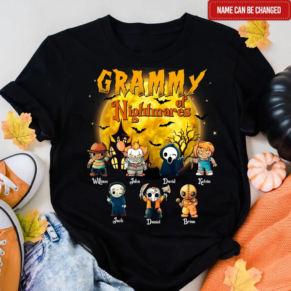 Custom Family Scary Night - Personalized T-Shirt, Halloween Gift
