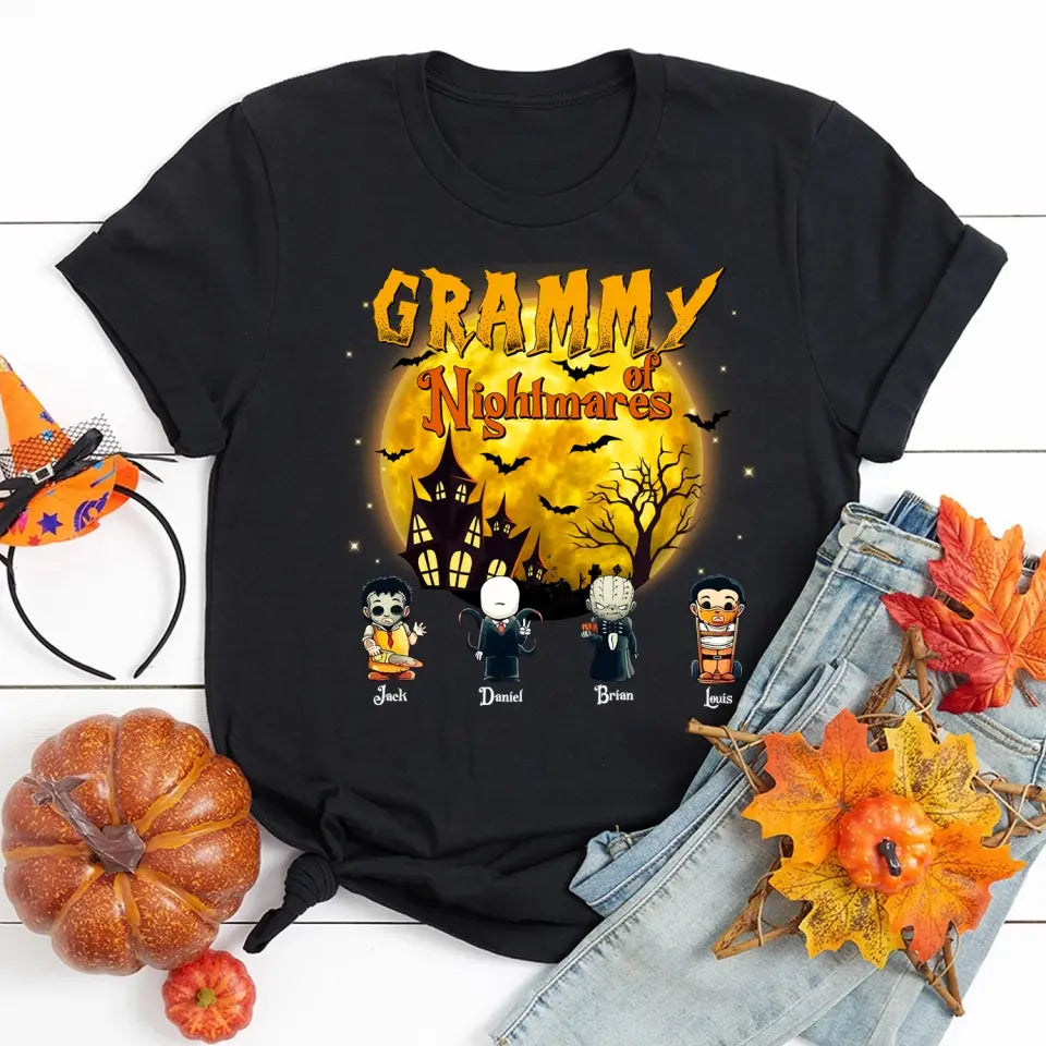 Custom Family Scary Night - Personalized T-Shirt, Halloween Gift