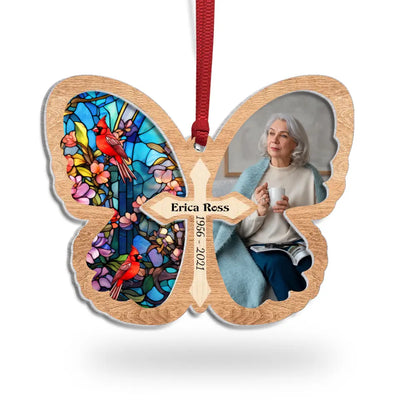 Memorial Butterfly - Personalized Suncatcher Ornament