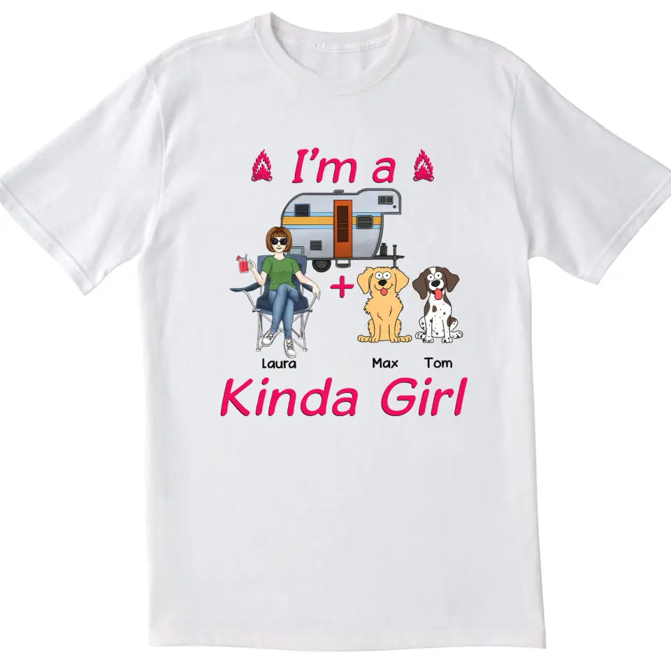 I’m A Kinda Girl - Personalized T-Shirt, Gift For Camping Lover