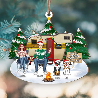Camping Family Christmas - Personalized Ornament, Gift For Camping Lover