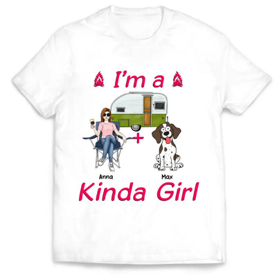 I’m A Kinda Girl - Personalized T-Shirt, Gift For Camping Lover