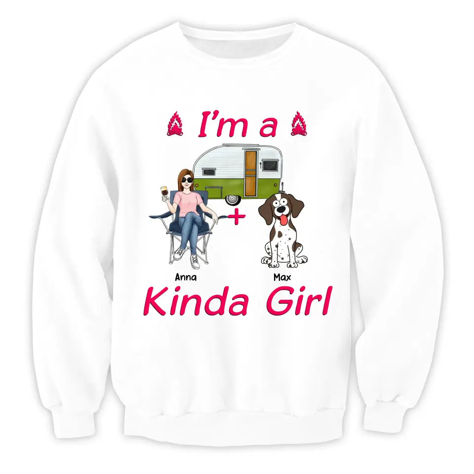 I’m A Kinda Girl - Personalized T-Shirt, Gift For Camping Lover