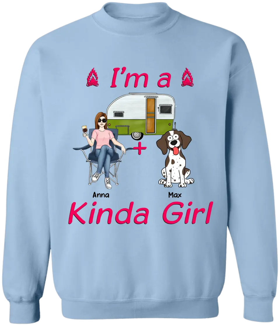 I’m A Kinda Girl - Personalized T-Shirt, Gift For Camping Lover