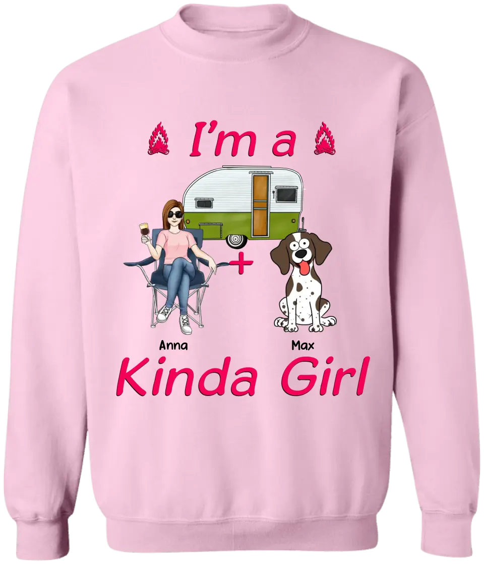 I’m A Kinda Girl - Personalized T-Shirt, Gift For Camping Lover