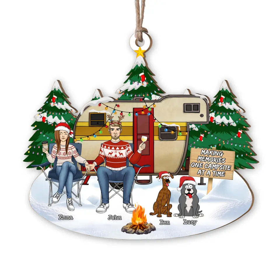 Camping Family Christmas - Personalized Ornament, Gift For Camping Lover