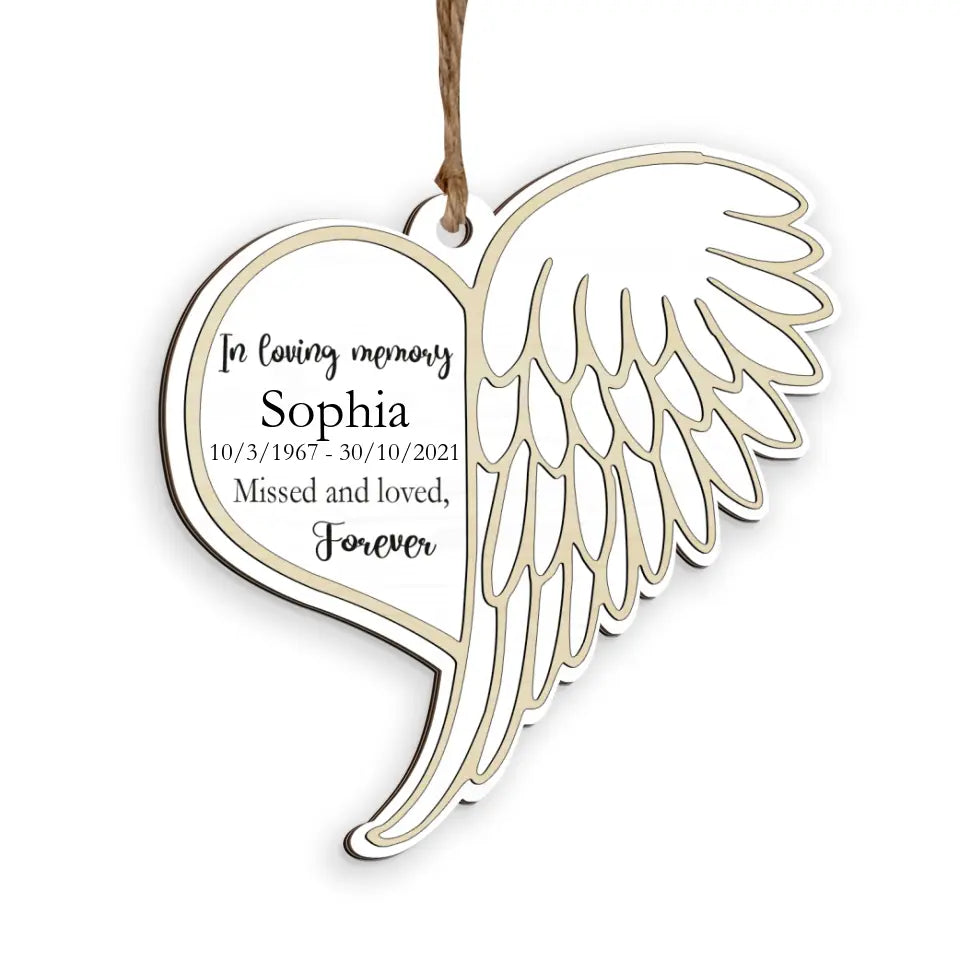 Angel Ornament, In Memory, Angel Wings, Memorial Keepsake, Memory Loss