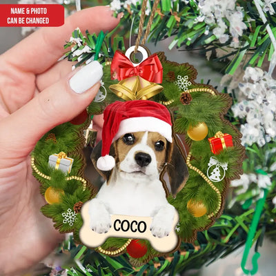 Dog Ornaments For Christmas Tree - Personalized Wooden Ornament, Gift For Christmas