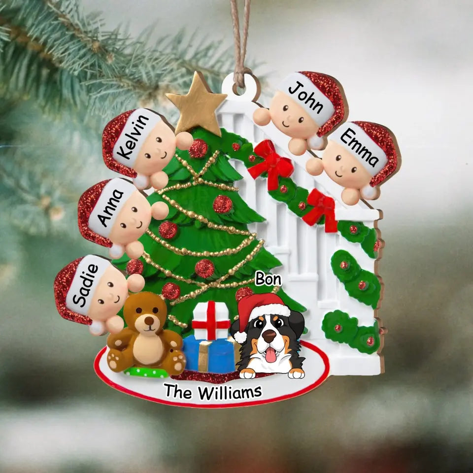 Family Christmas - Personalized Wooden Ornament, Gift For Christmas - ORN14