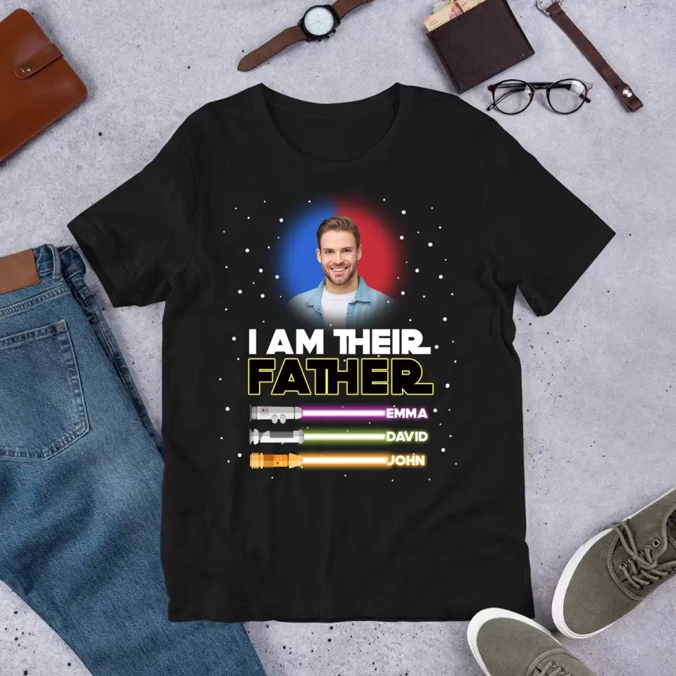 I Am Their Father - Personalized T-Shirt, Custom Photo And Name