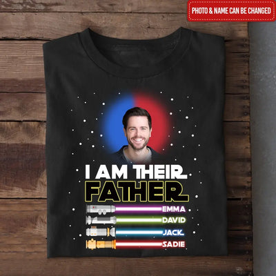 I Am Their Father - Personalized T-Shirt, Custom Photo And Name