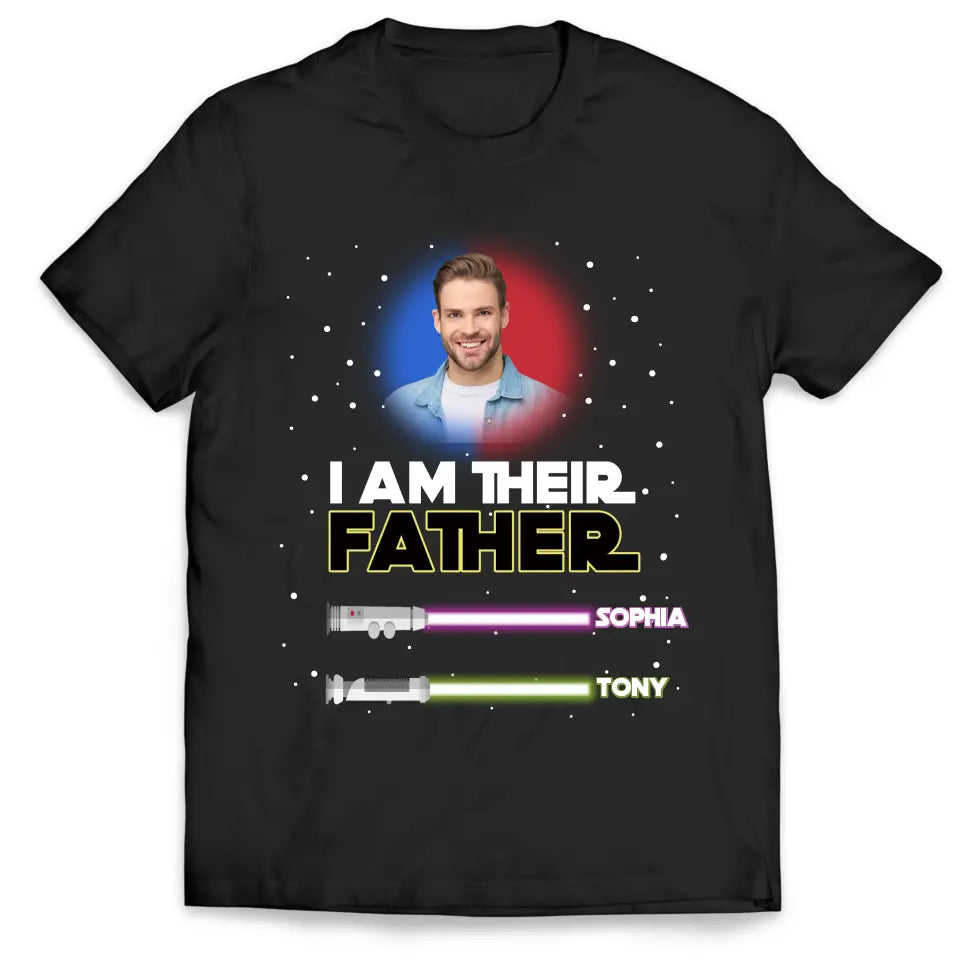 I Am Their Father - Personalized T-Shirt, Custom Photo And Name