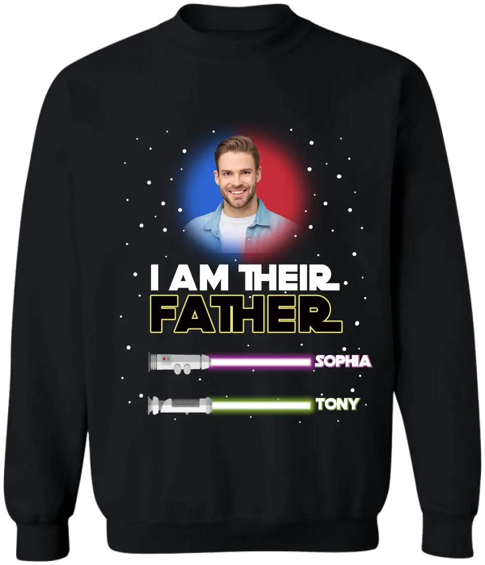 I Am Their Father - Personalized T-Shirt, Custom Photo And Name