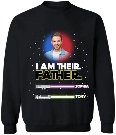 I Am Their Father - Personalized T-Shirt, Custom Photo And Name