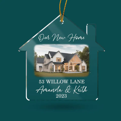 New Home Custom Photo - Personalized Acrylic Ornament
