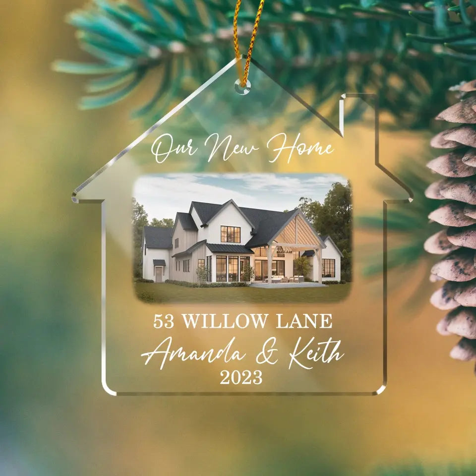 New Home Custom Photo - Personalized Acrylic Ornament