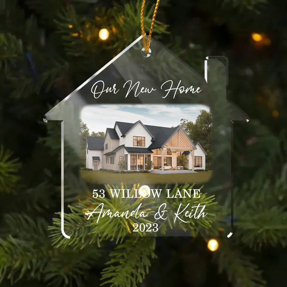 New Home Custom Photo - Personalized Acrylic Ornament