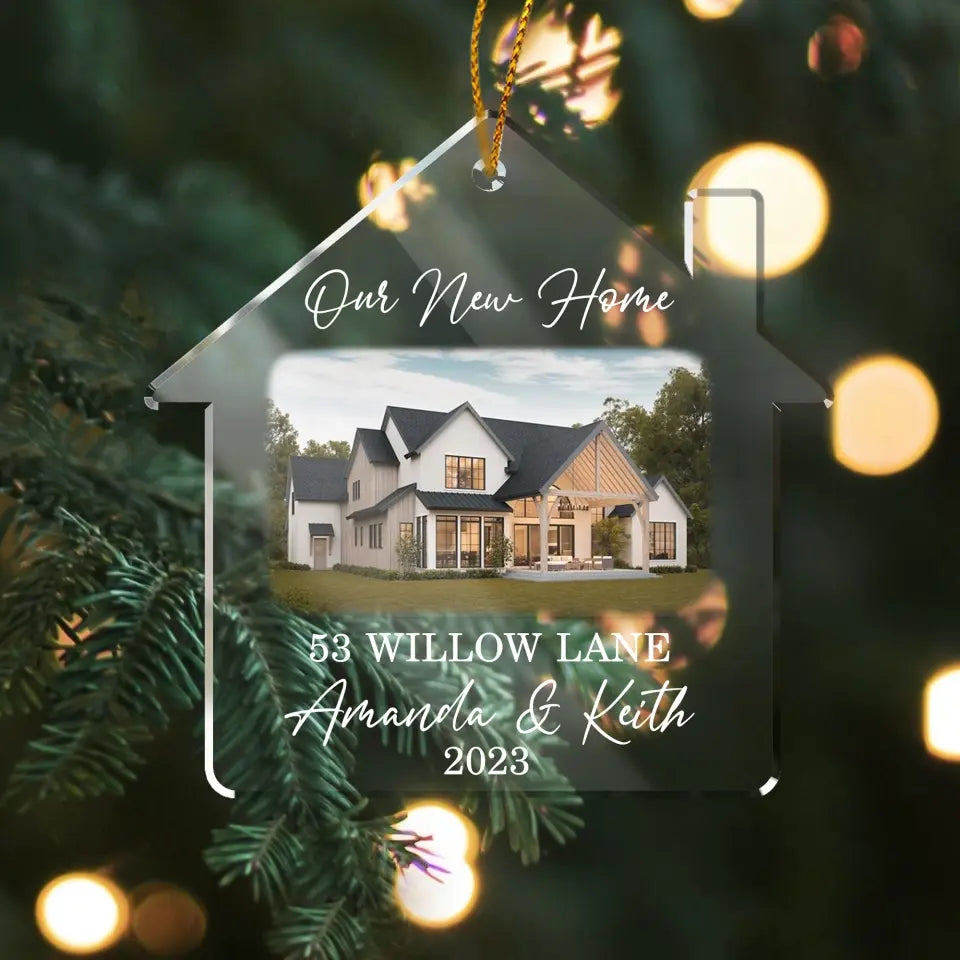 New Home Custom Photo - Personalized Acrylic Ornament