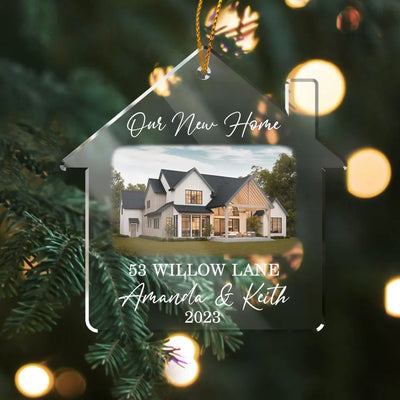 New Home Custom Photo - Personalized Acrylic Ornament