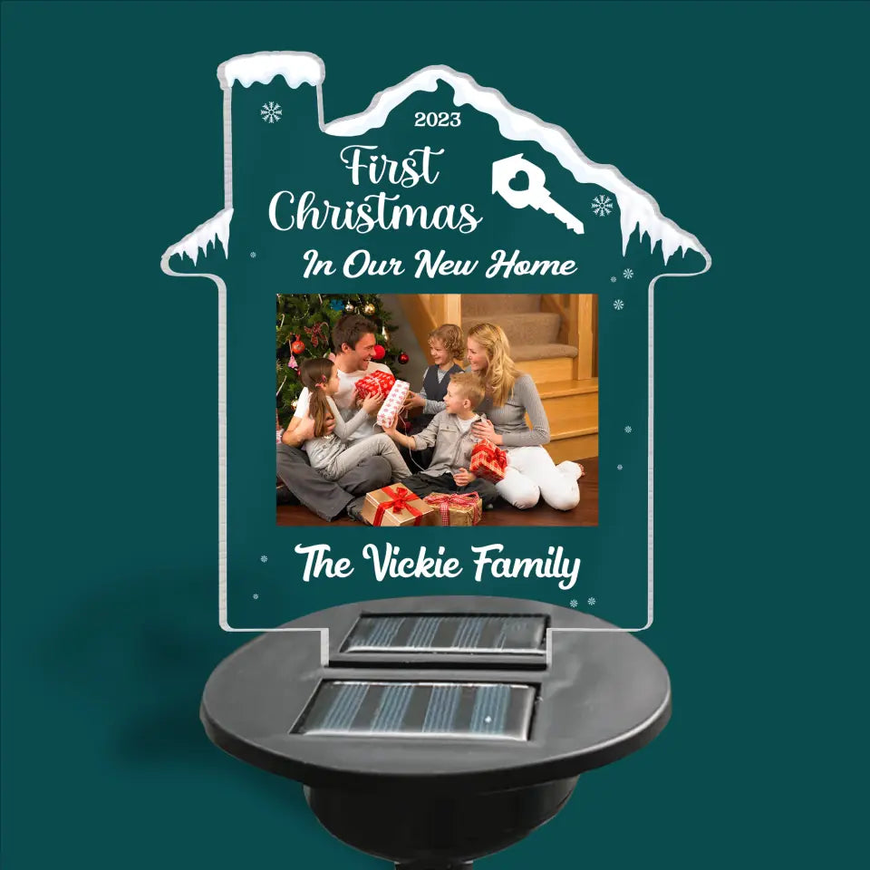 First Christmas In Our New Home - Personalized Solar Light, Gift For Christmas