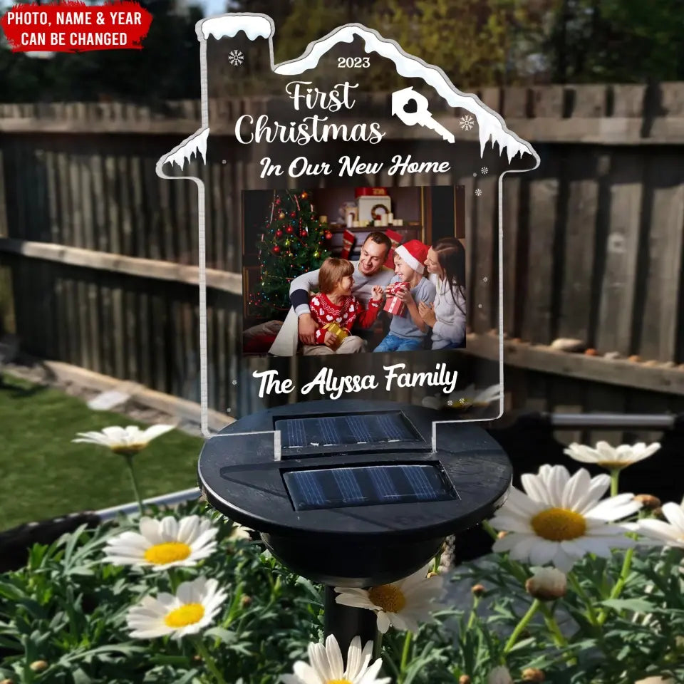 First Christmas In Our New Home - Personalized Solar Light, Gift For Christmas