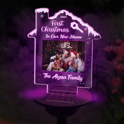 First Christmas In Our New Home - Personalized Solar Light, Gift For Christmas