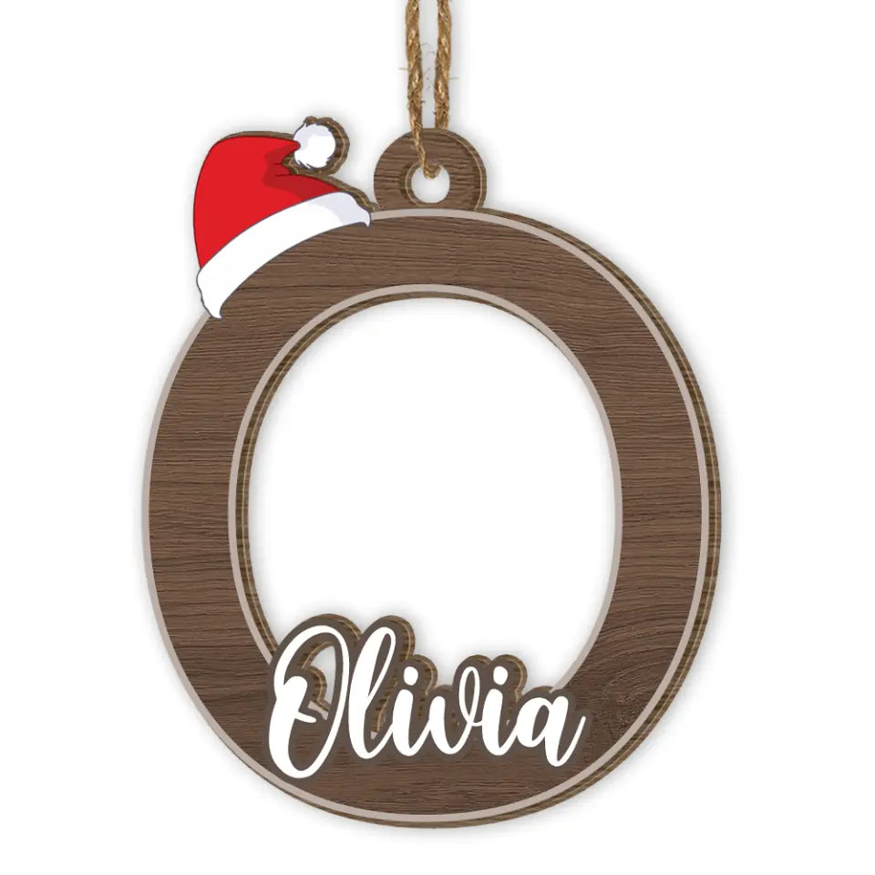 Custom Name Letter Christmas - Personalized Wood Ornament, Gift For Christmas