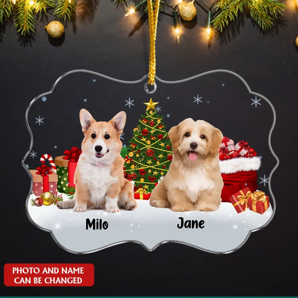 Dear Santa Define Naughty - Personalized Acrylic Ornament, Gift For Dog Lover