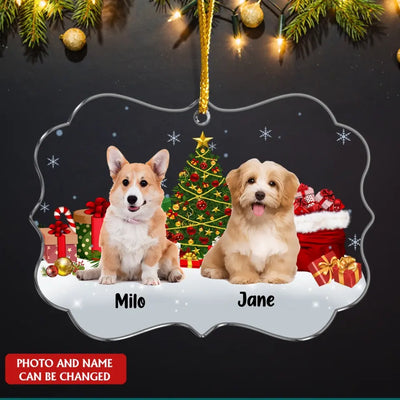 Dear Santa Define Naughty - Personalized Acrylic Ornament, Gift For Dog Lover