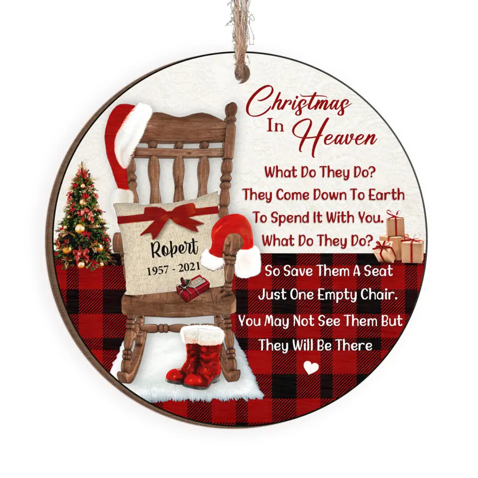 Christmas In Heaven What Do They Do - Personalized Ornament, Gift For Christmas